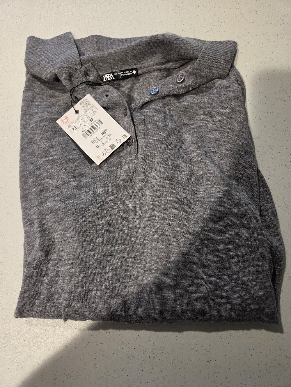 NWT Zara Long Sleeve Lingerie Shirt